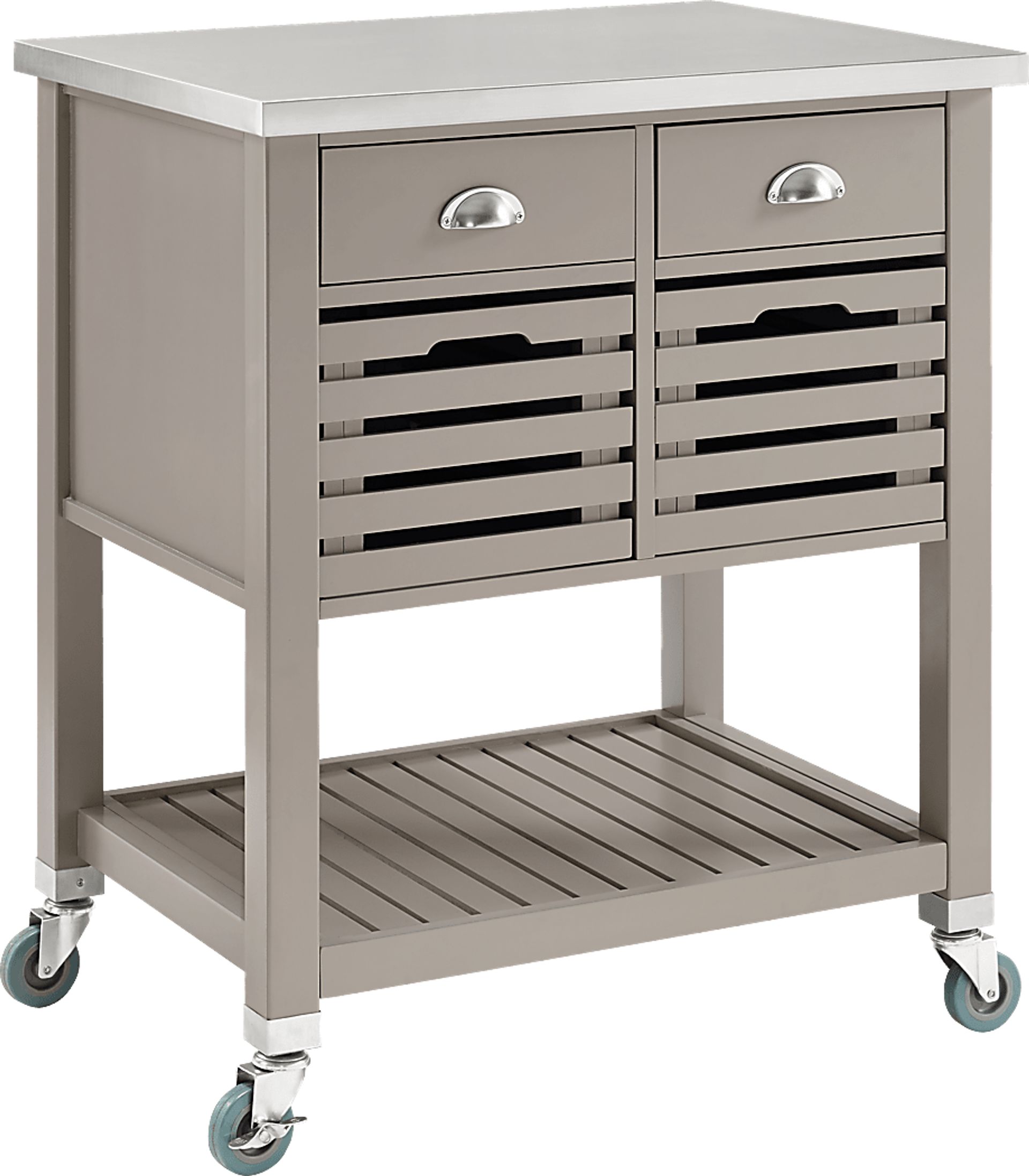 Boriken Gray Kitchen Cart - Image 1