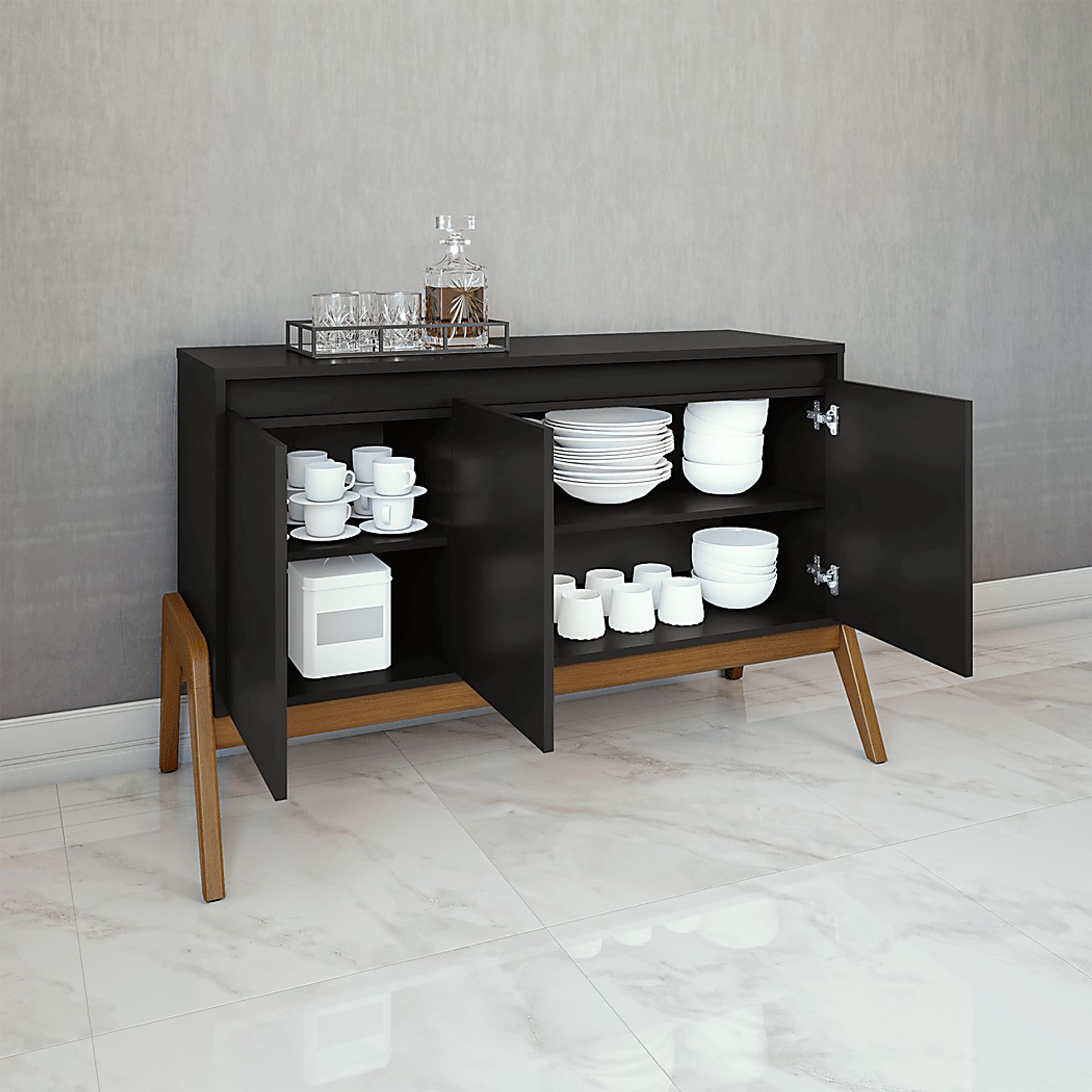 Borley I Black Sideboard - Image 3
