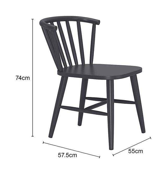 Bormea Black Dining Chair - Thumbnail - Image 3