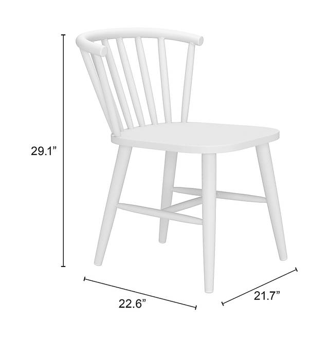 Bormea White Dining Chair - Thumbnail - Image 2