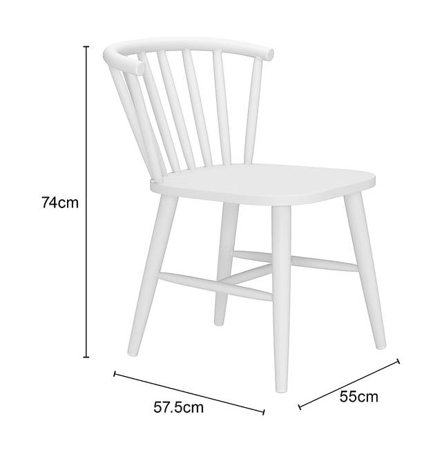 Bormea White Dining Chair - Thumbnail - Image 3