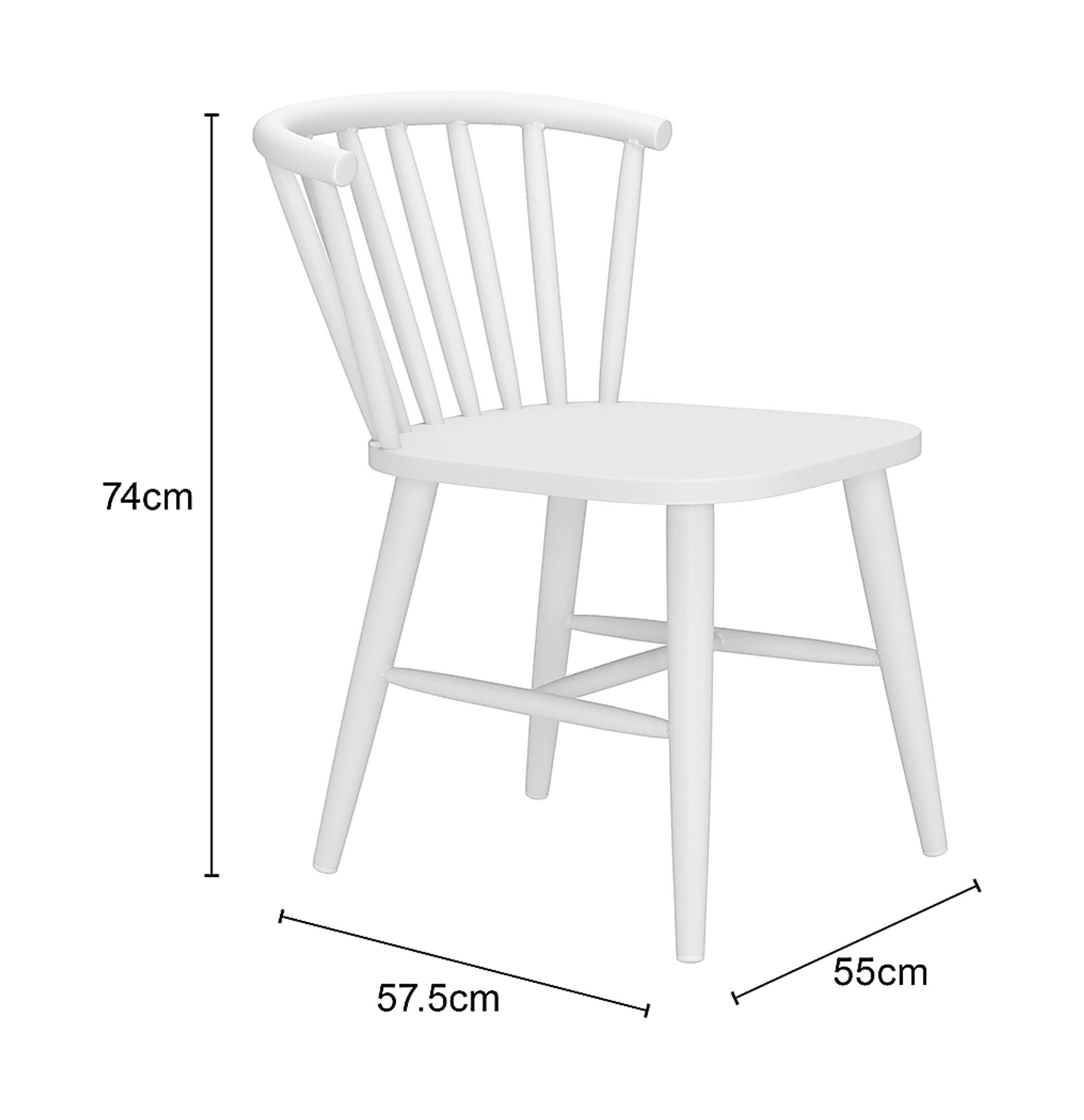 Bormea White Dining Chair - Image 3