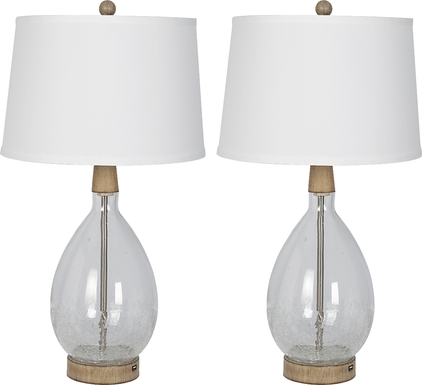 Borrada Bay Clear Lamp, Set of 2