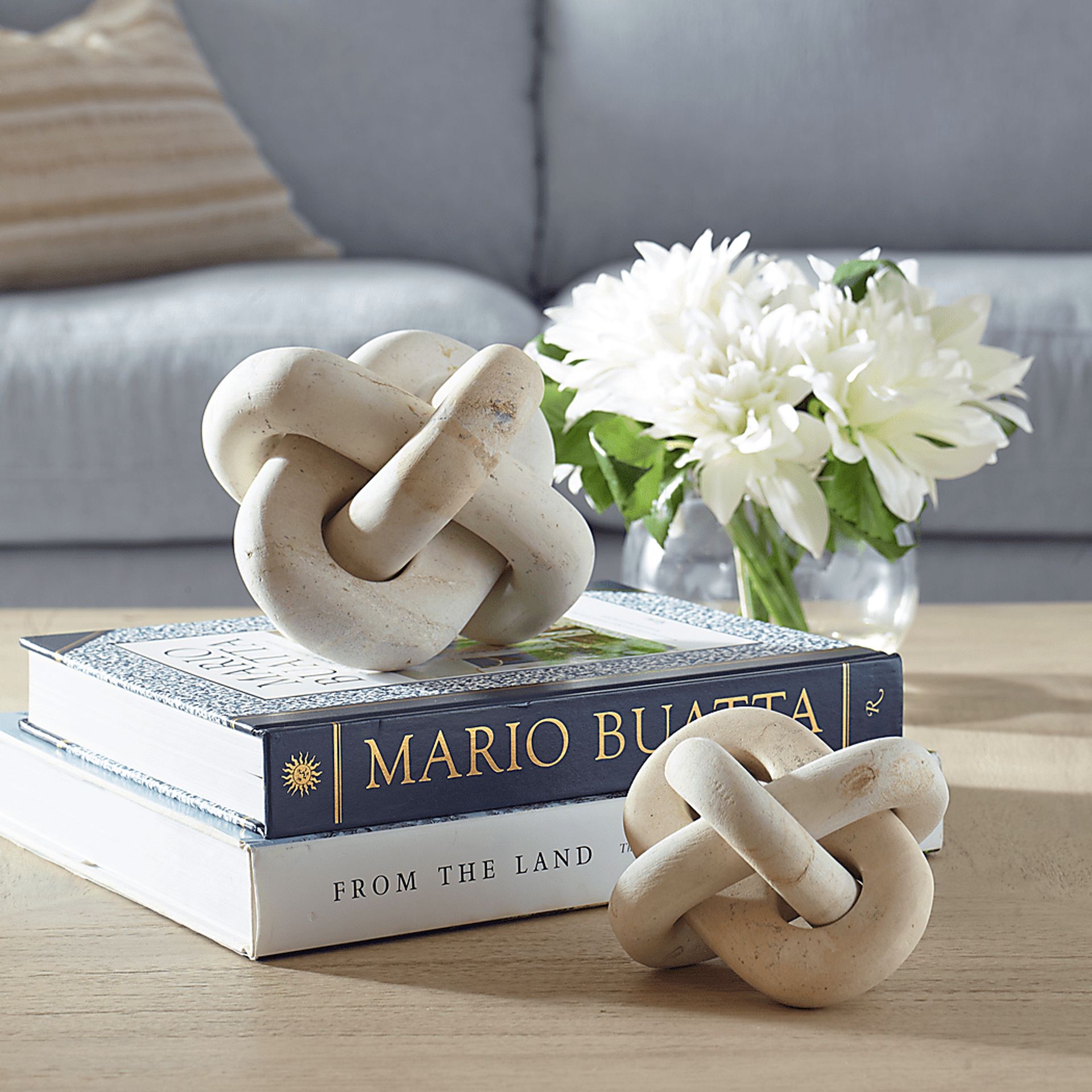 Bosko White Sculpture, Set of 2 - Image 3