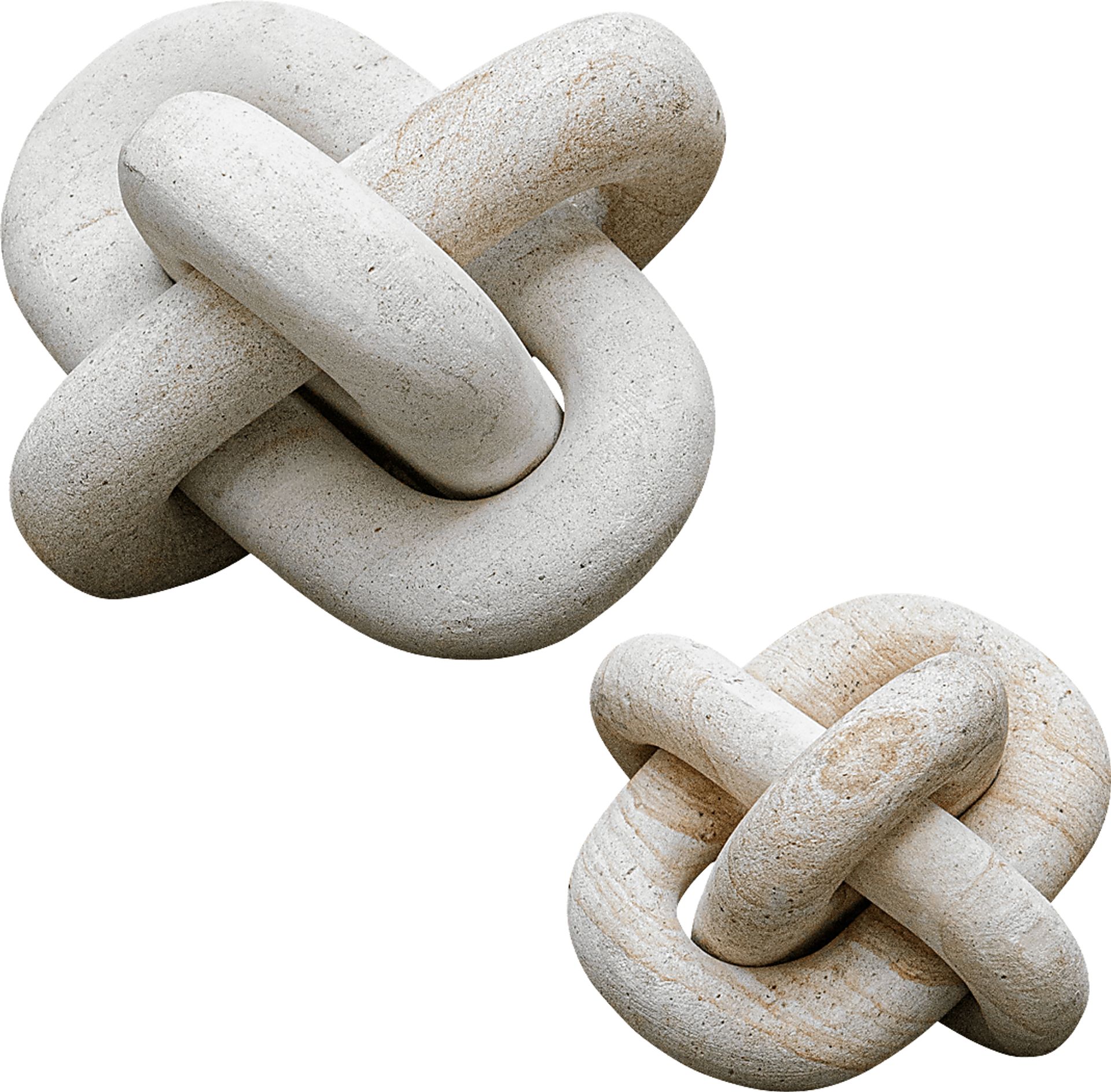 Bosko White Sculpture, Set of 2 - Image 1