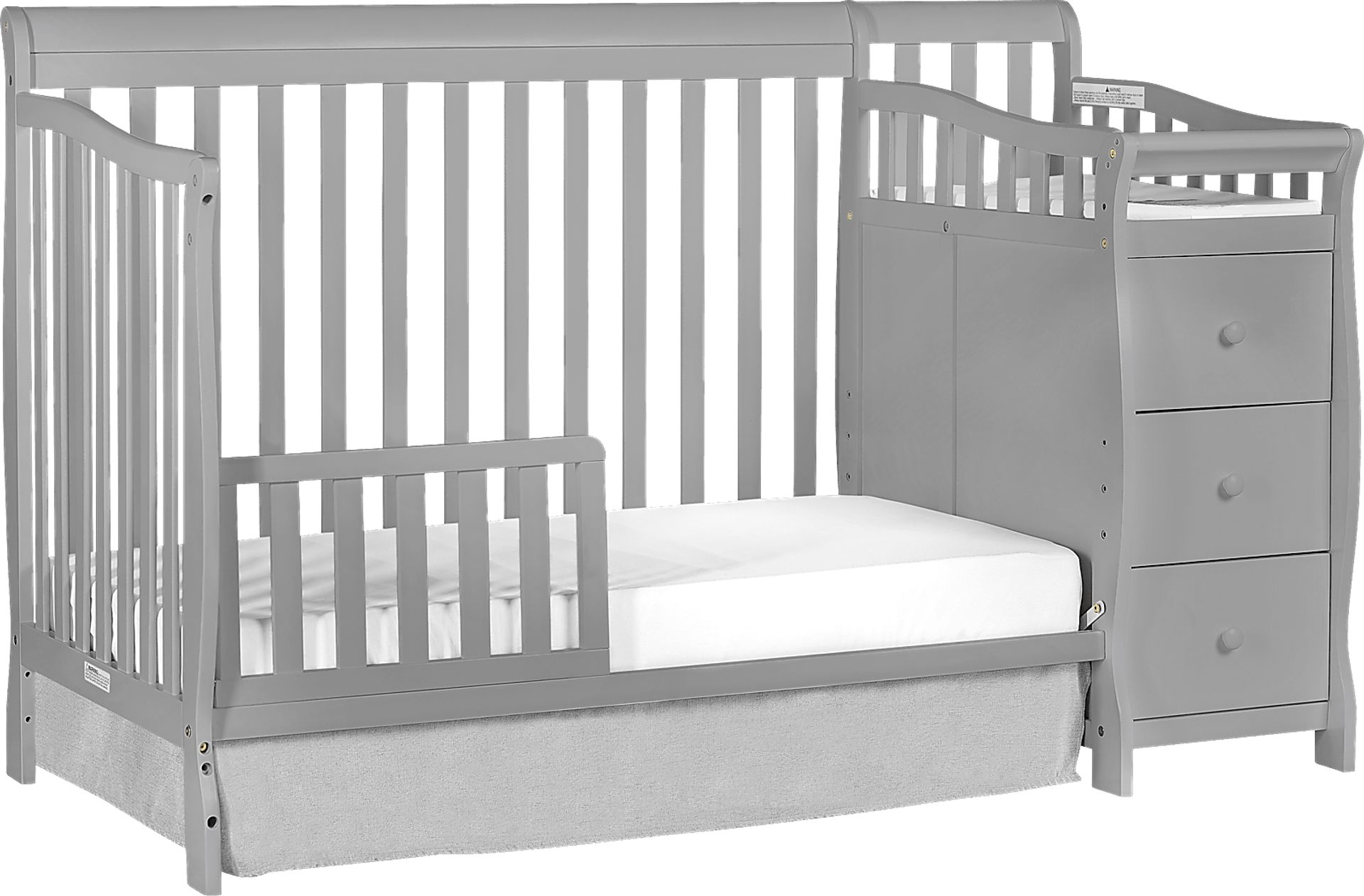 Bosley Gray Convertible Crib and Changer - Image 2