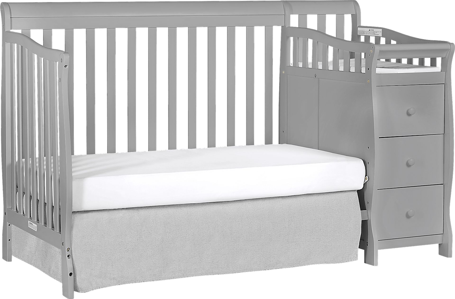 Bosley Gray Convertible Crib and Changer - Image 3