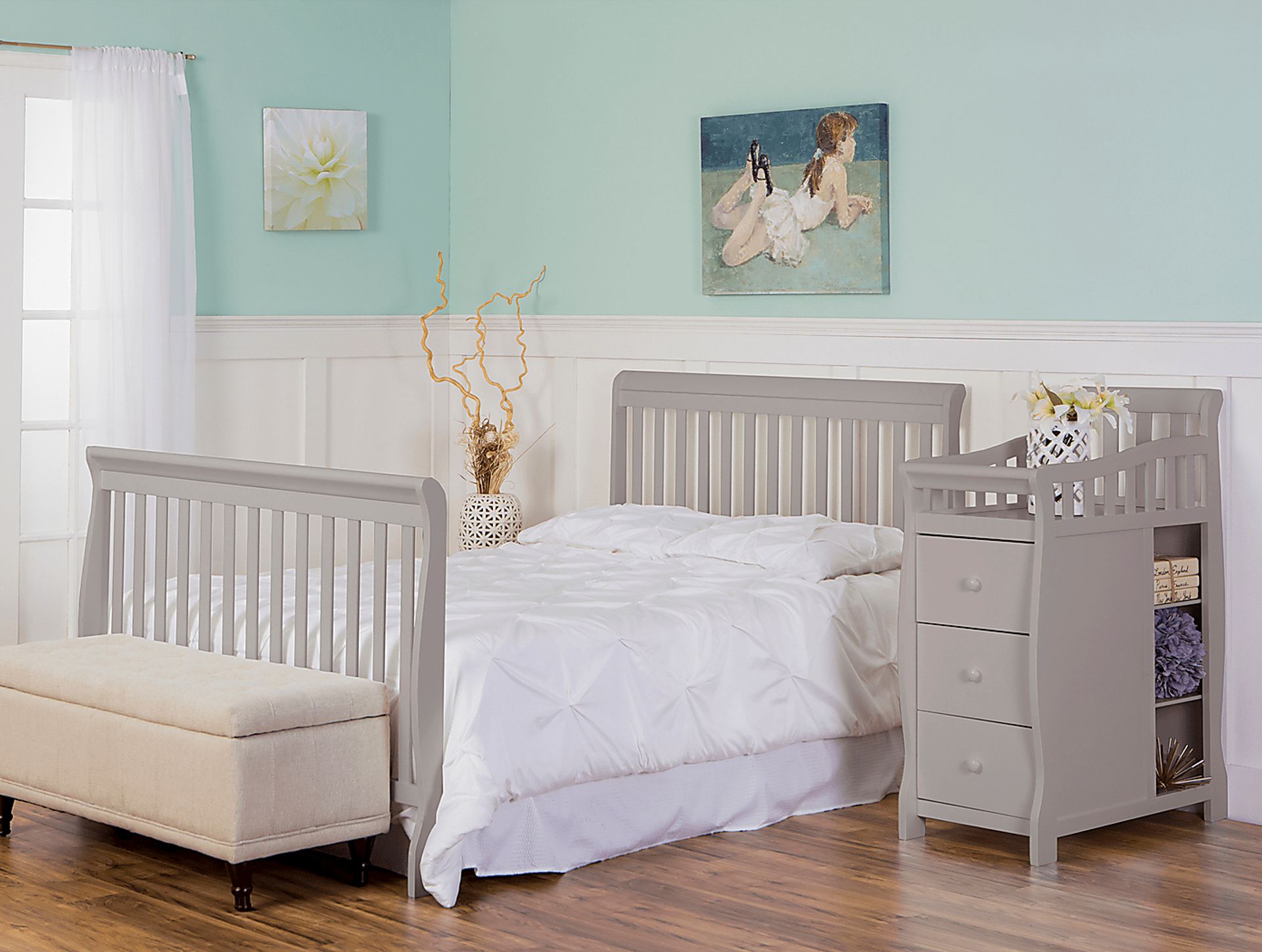 Bosley Gray Convertible Crib and Changer - Image 7