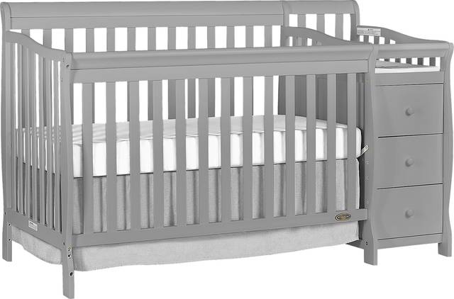 Bosley Gray Convertible Crib and Changer - Thumbnail - Image 1