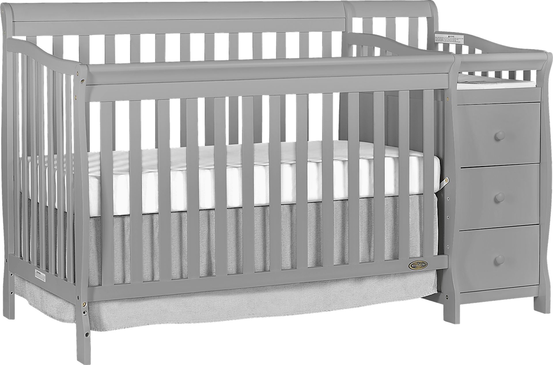 Bosley Gray Convertible Crib and Changer - Image 1
