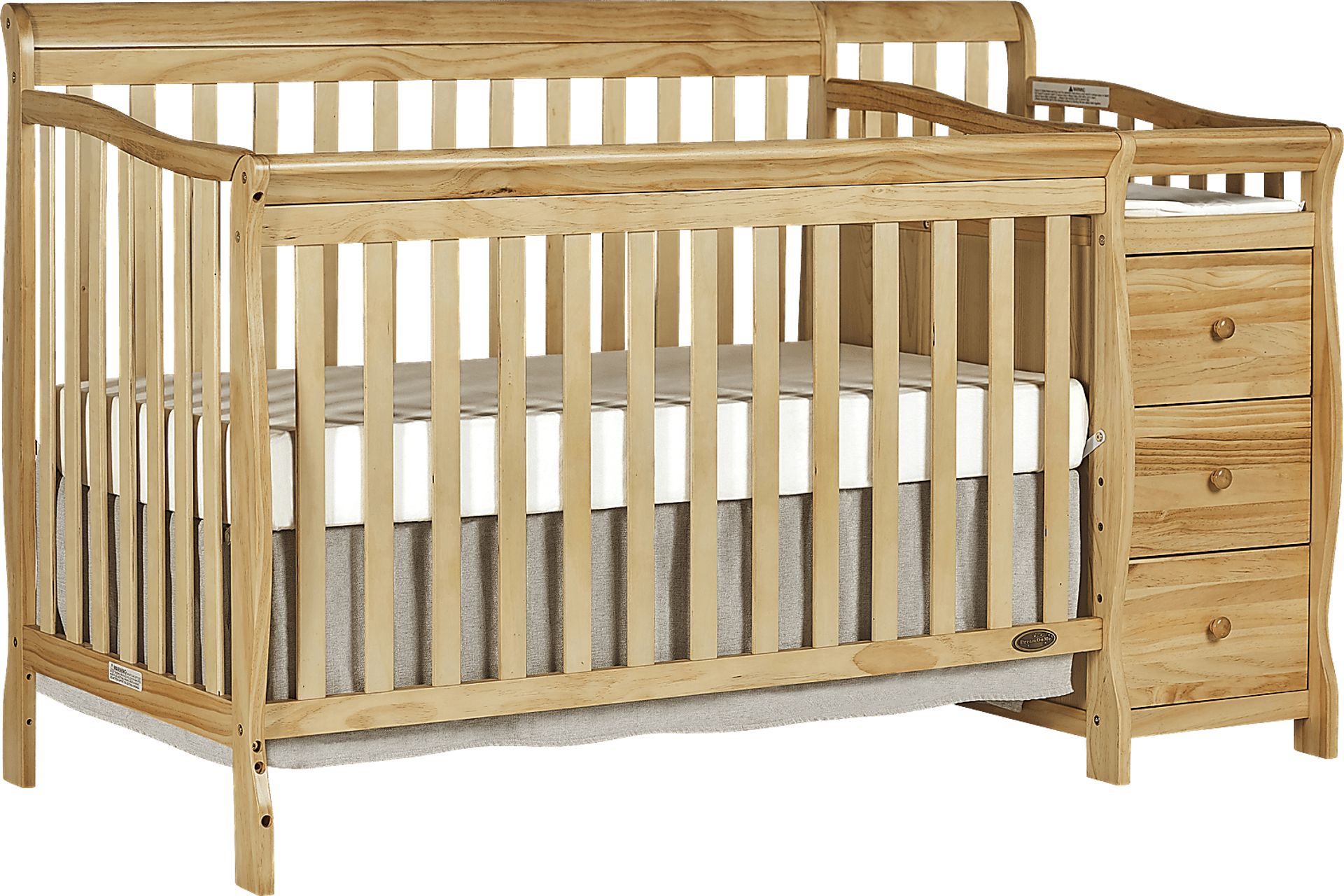 Bosley Natural Convertible Crib and Changer - Image 1