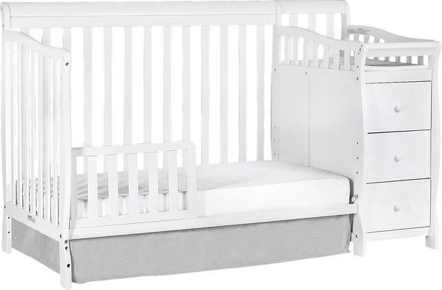 Bosley White Convertible Crib and Changer - Thumbnail - Image 2