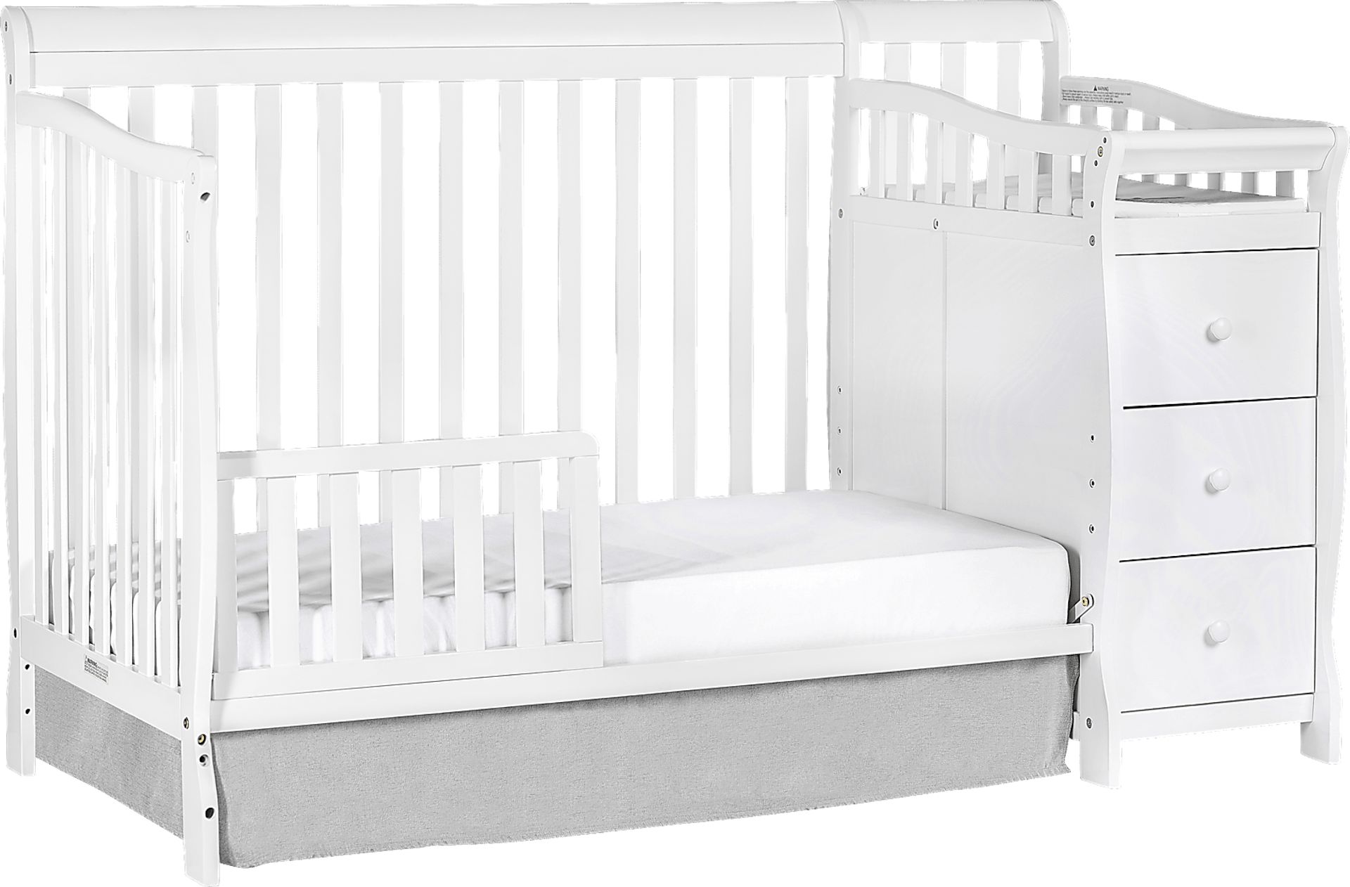 Bosley White Convertible Crib and Changer - Image 2
