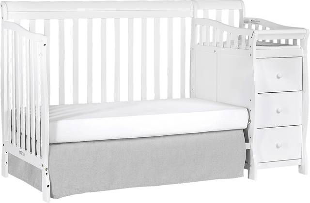 Bosley White Convertible Crib and Changer - Thumbnail - Image 3