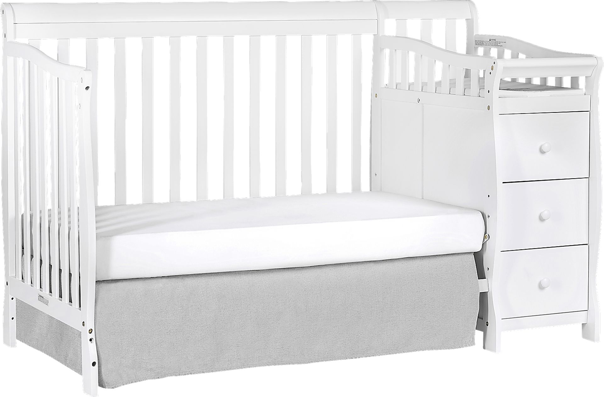 Bosley White Convertible Crib and Changer - Image 3