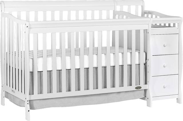 Bosley White Convertible Crib and Changer - Thumbnail - Image 1