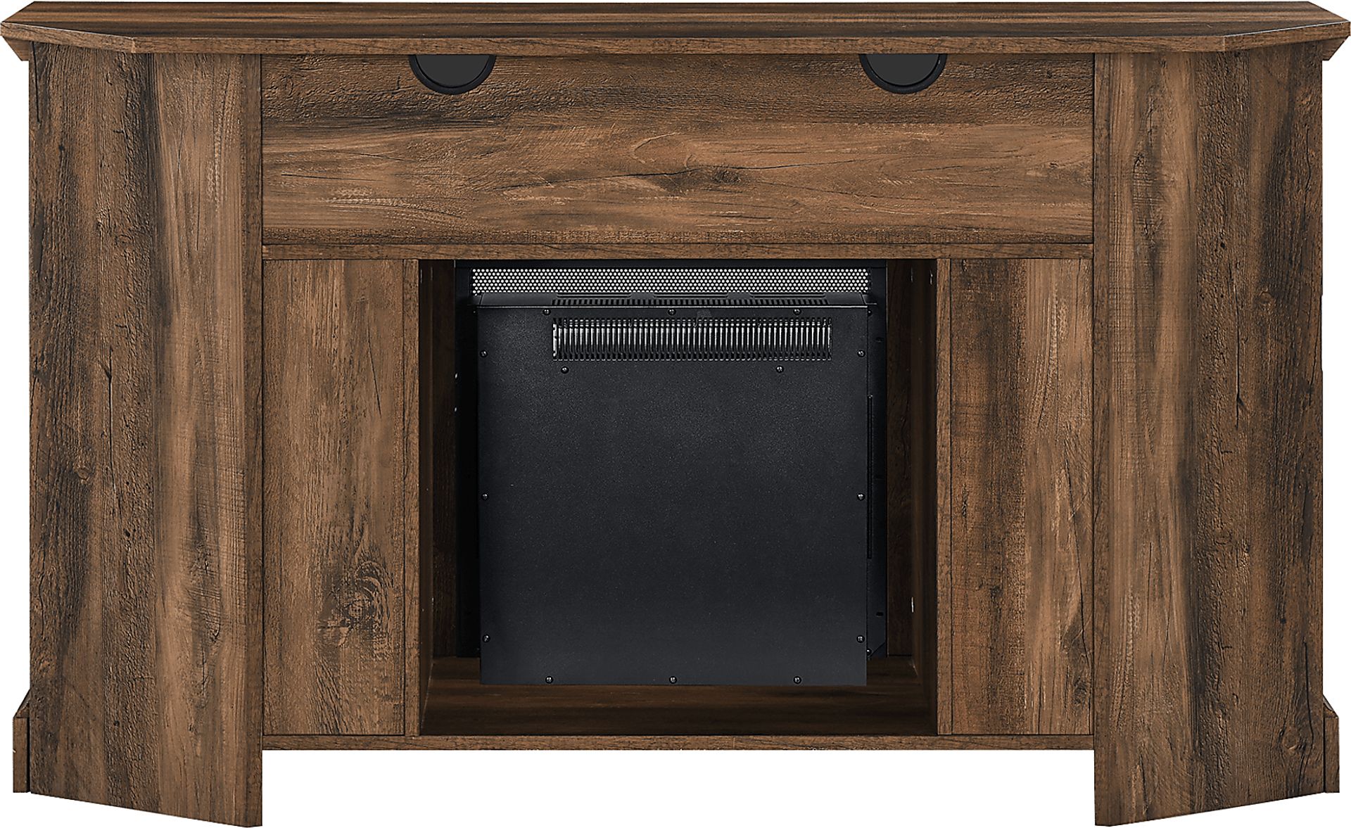 Bosswood Brown 54 in. Console With Electric Fireplace - Image 3