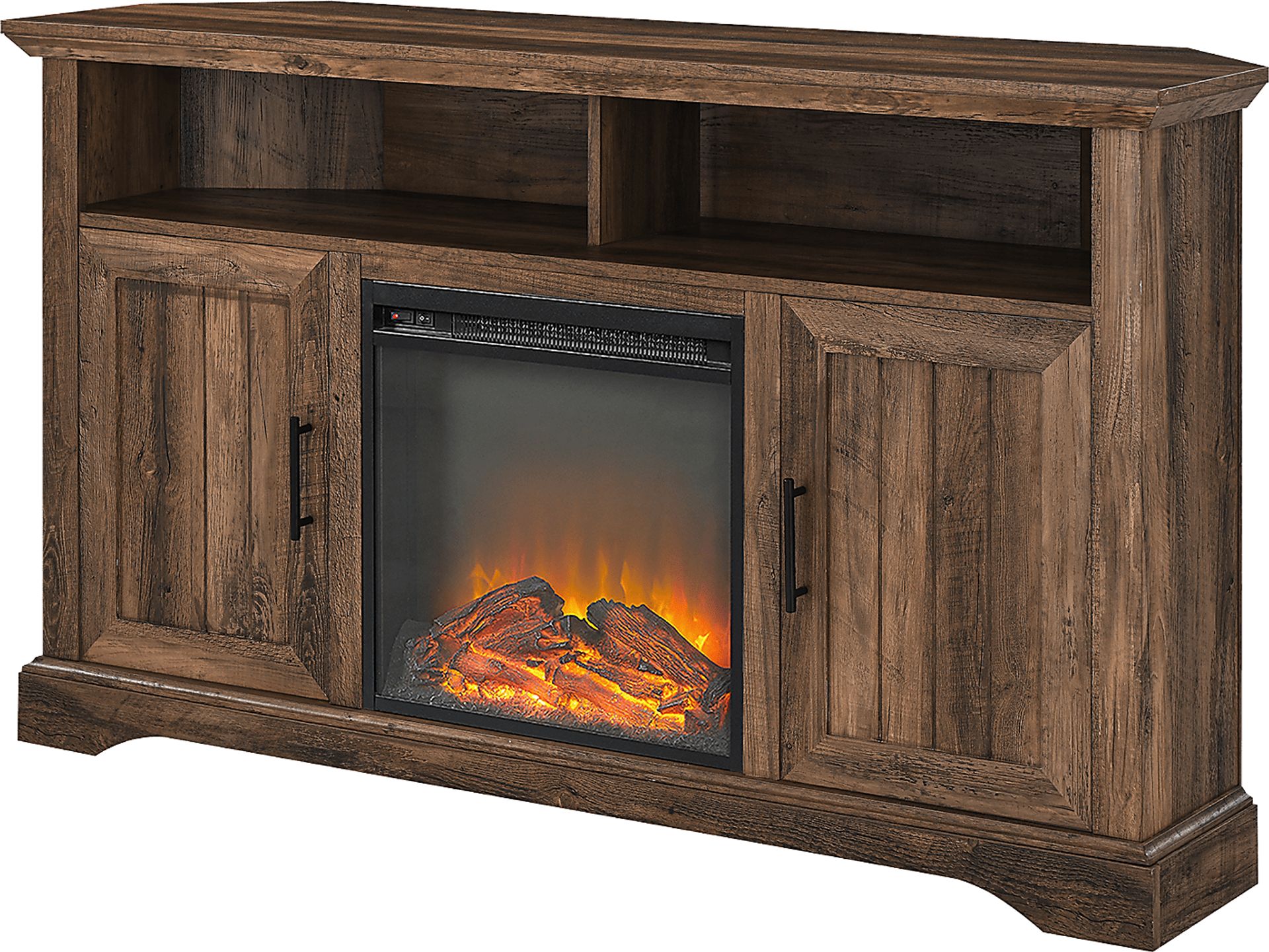 Bosswood Brown 54 in. Console With Electric Fireplace - Image 1
