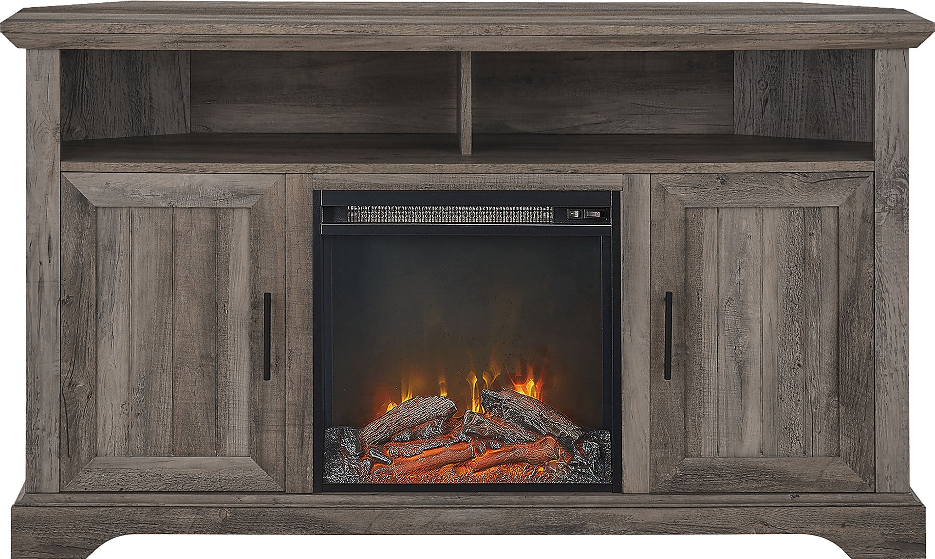 Bosswood Gray 54 in. Console With Electric Fireplace - Image 2