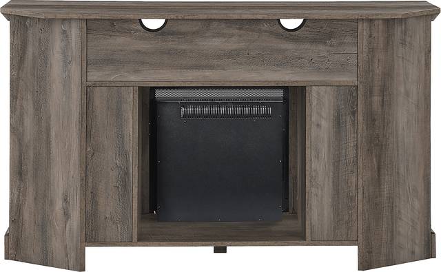 Bosswood Gray 54 in. Console With Electric Fireplace - Thumbnail - Image 3