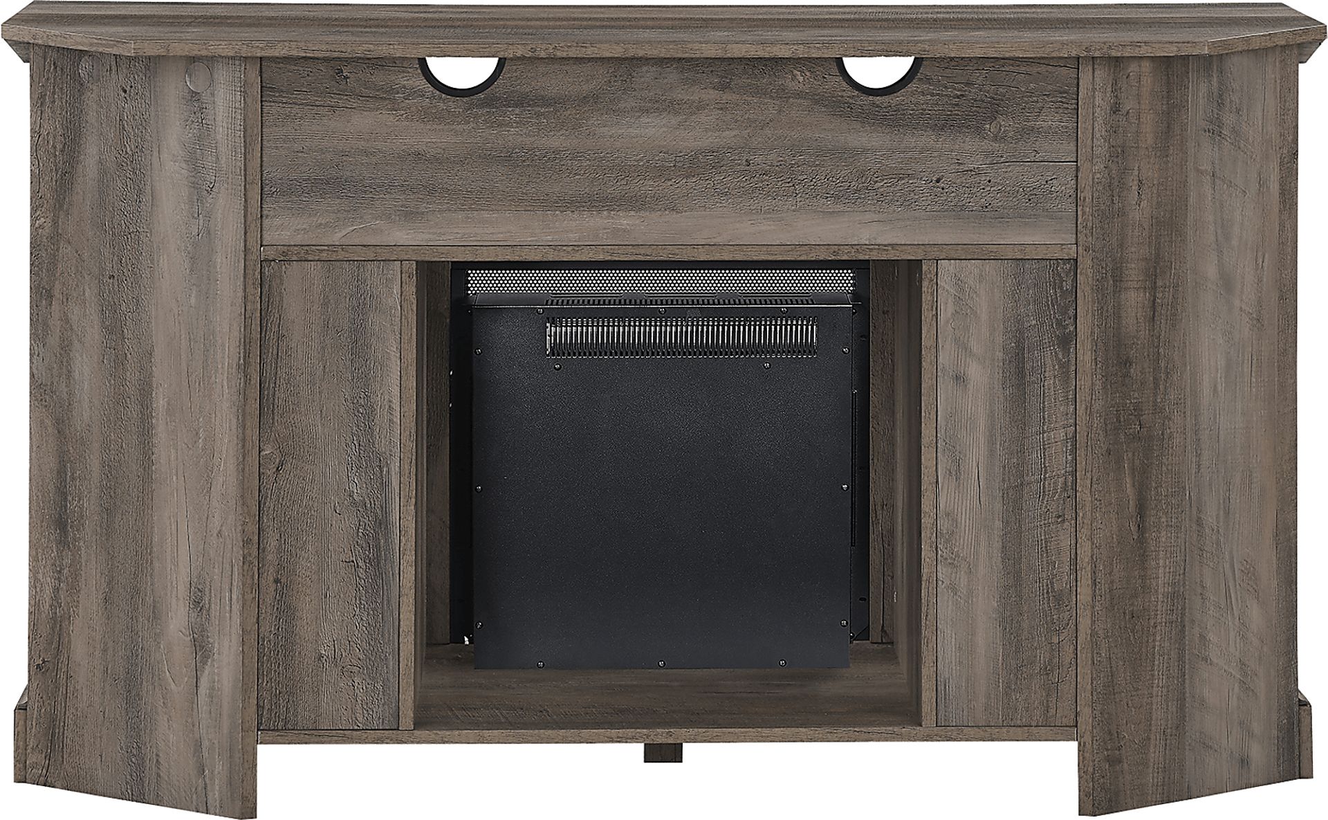 Bosswood Gray 54 in. Console With Electric Fireplace - Image 3