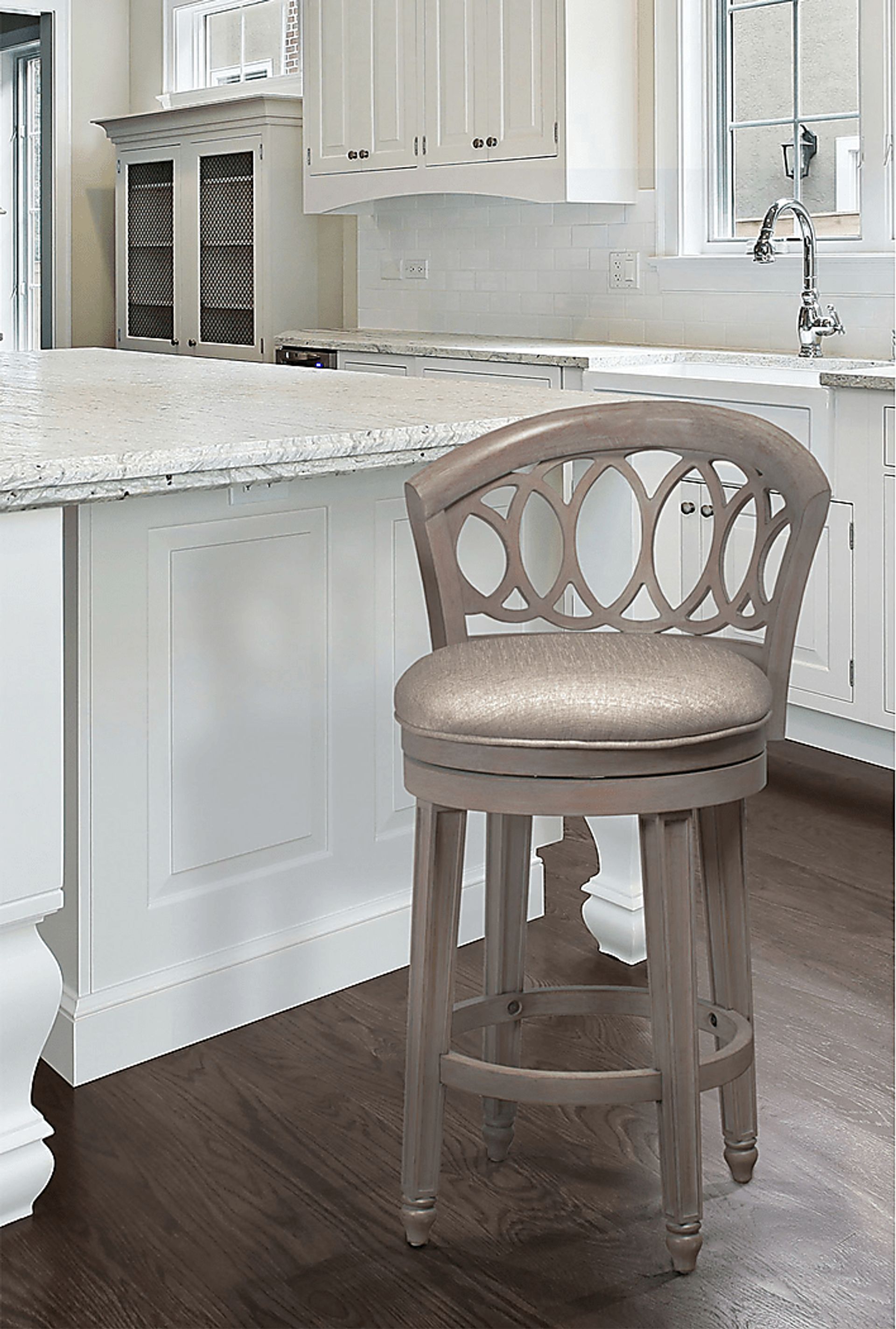 Bosworth Gray Swivel Counter Height Stool - Image 4