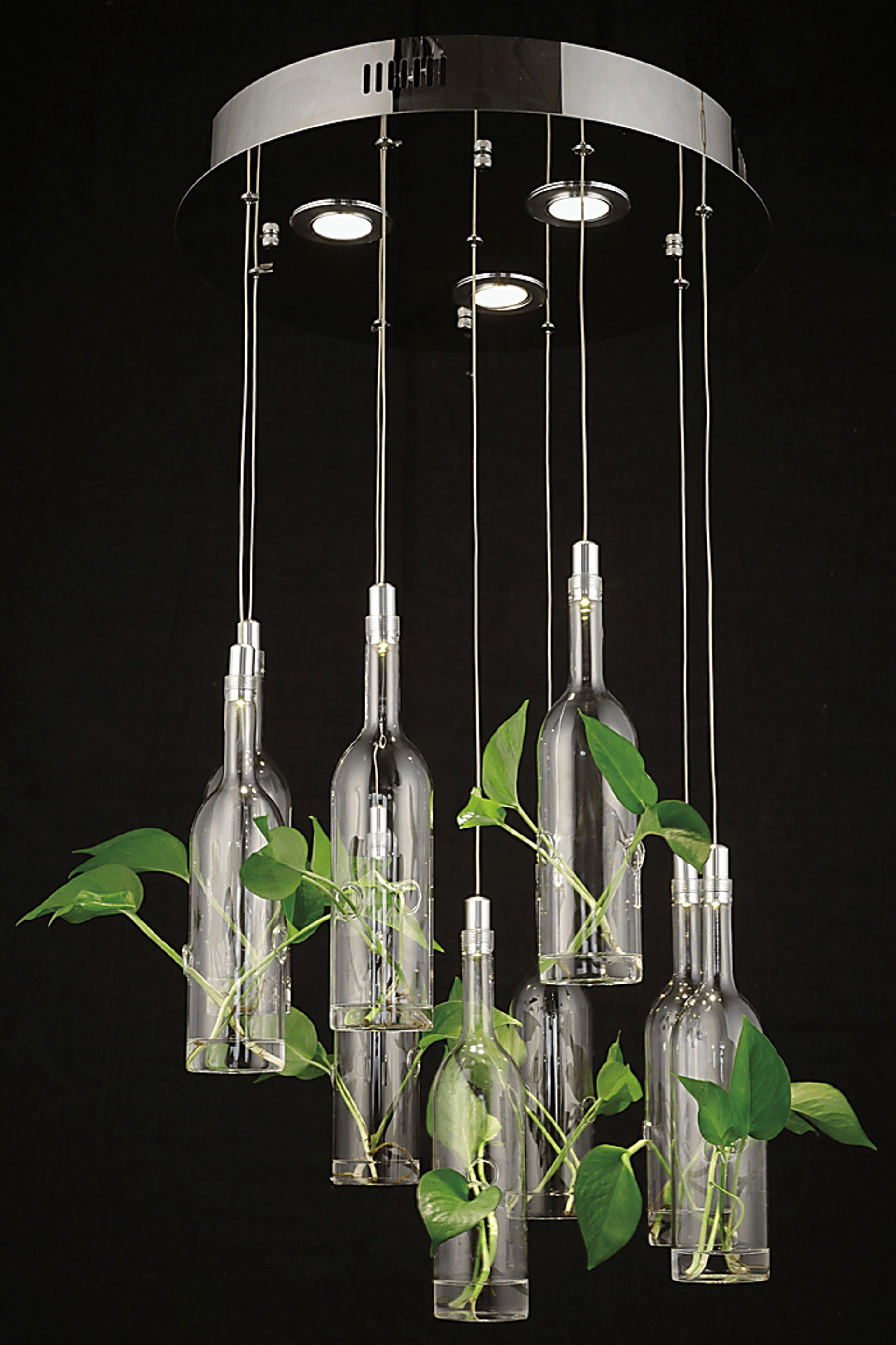 Botanical Drops Small Silver Chandelier - Image 1