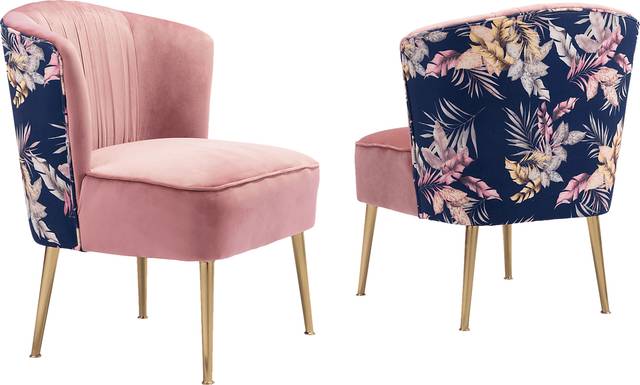 Botanical Eden Pink Accent Chair - Thumbnail - Image 6