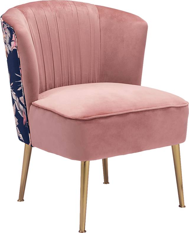 Botanical Eden Pink Accent Chair - Thumbnail - Image 1