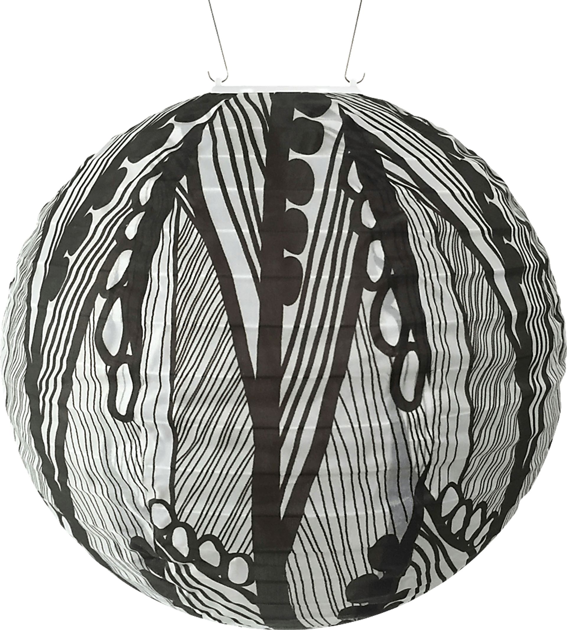 Botanical Lume Gray Outdoor Solar Lantern - Image 1