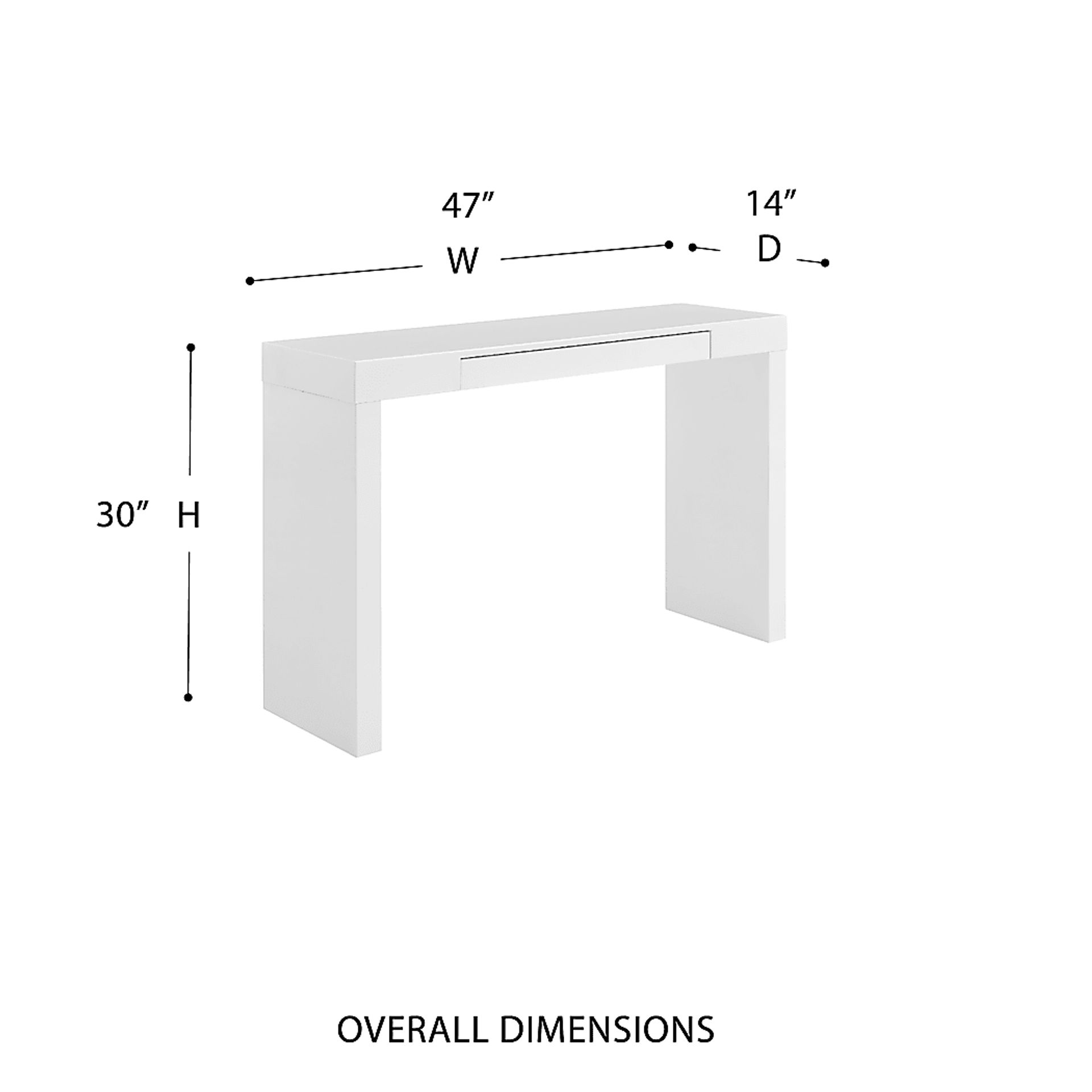 Boteler White Sofa Table - Image 6