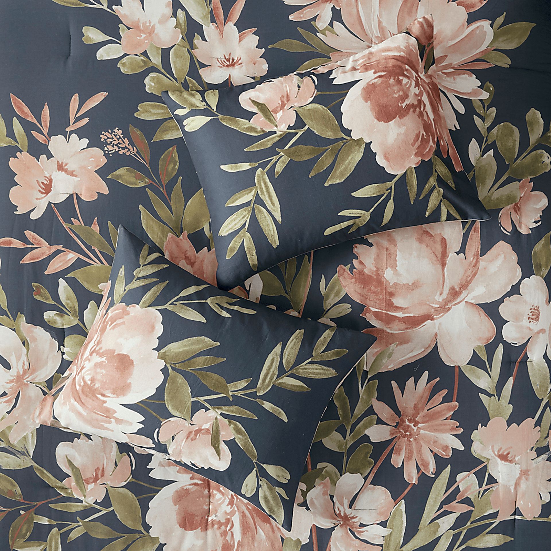 Bottlebrush Navy 8 Pc Queen Comforter Set - Image 7