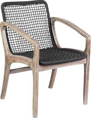 Outdoor Boudinot Black Arm Chair