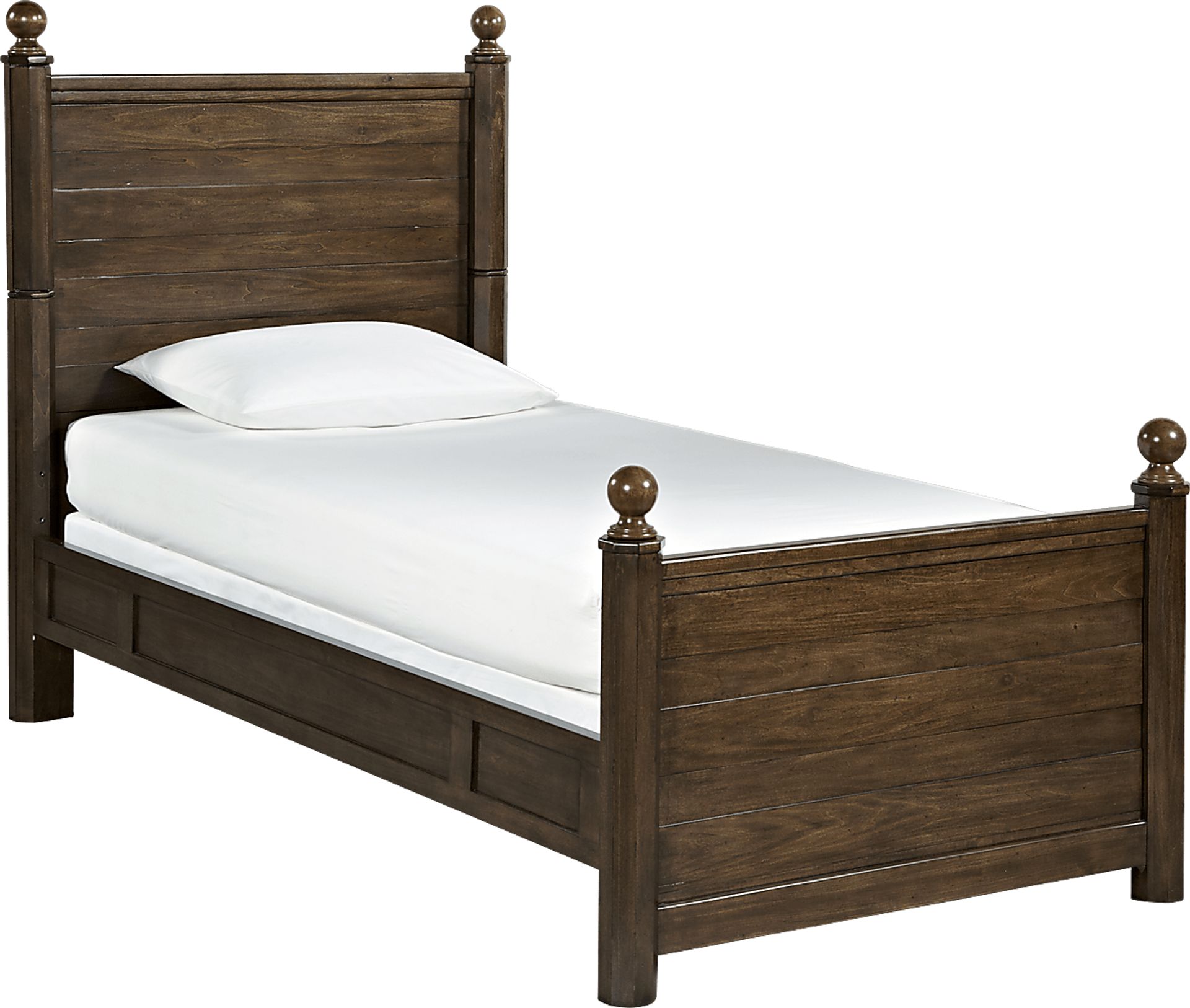 Boulder Chocolate 3 Pc Twin Post Bed - Image 1