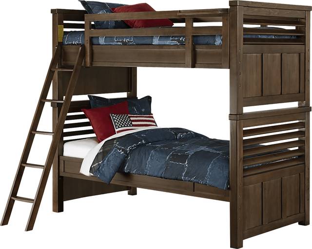 Boulder Chocolate Twin/Twin Bunk Bed - Thumbnail - Image 1