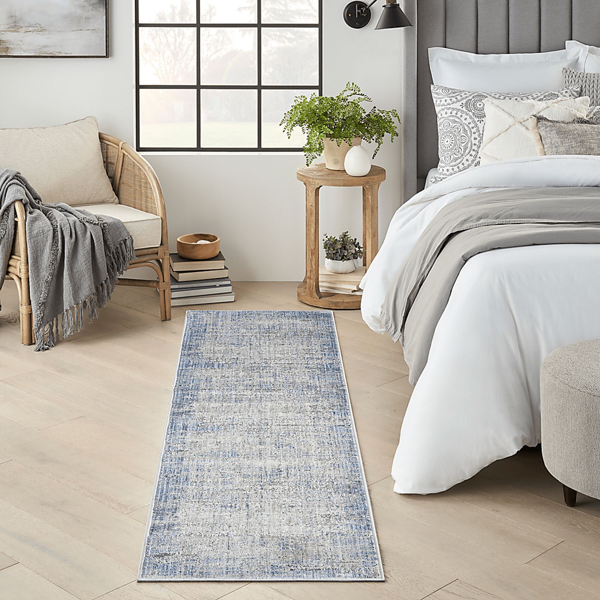 Boumur Blue 2'2 x 8' Runner Rug - Image 2