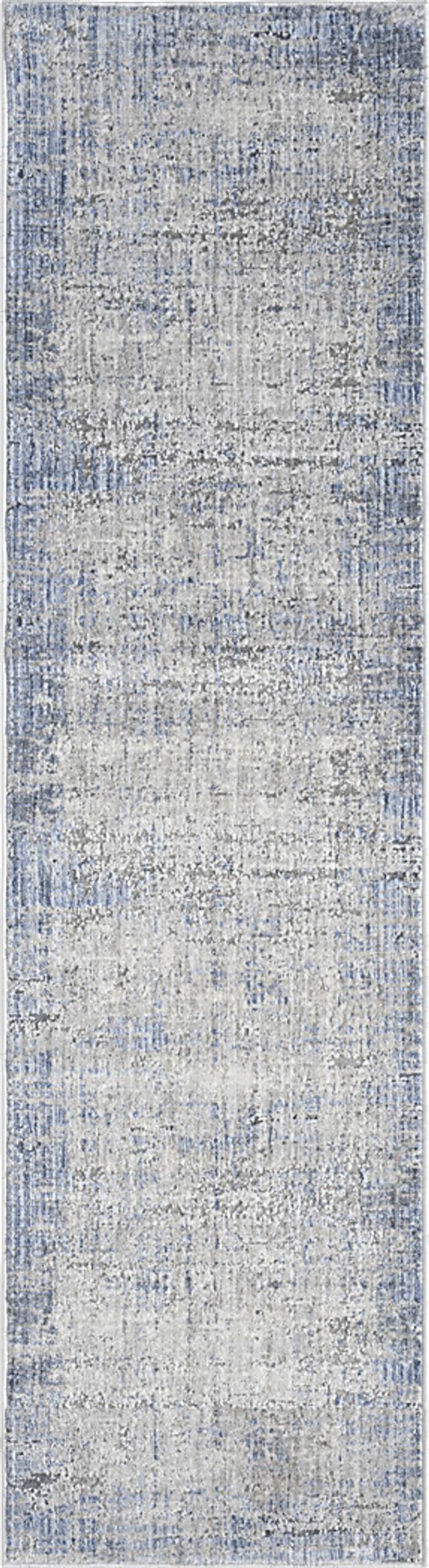 Boumur Blue 2'2 x 8' Runner Rug - Thumbnail - Image 1