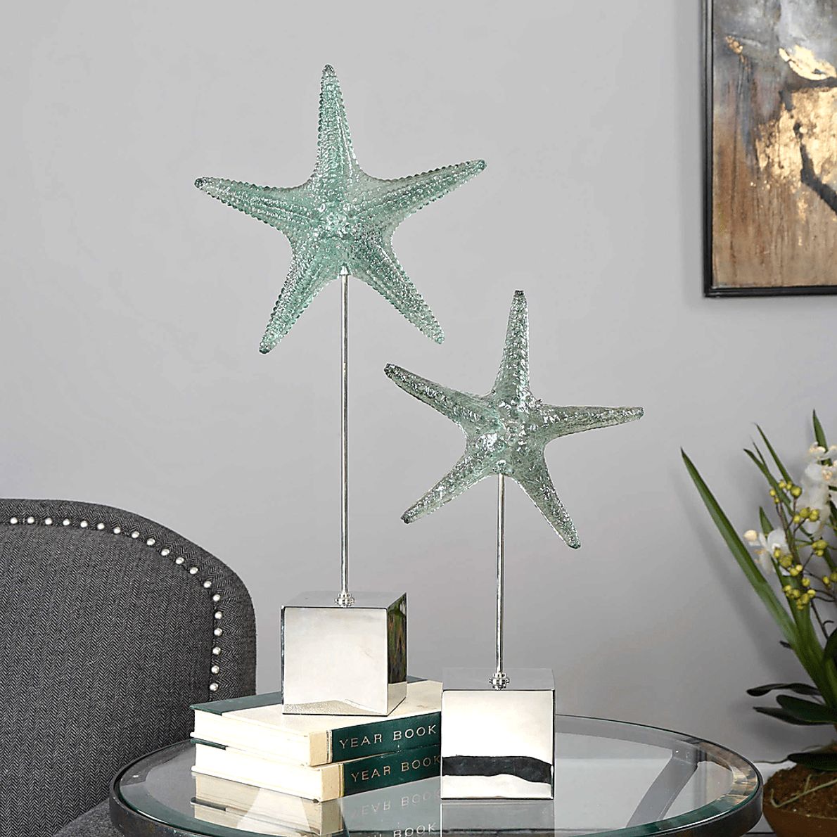 Bouny Green Sculpture, Set of 2