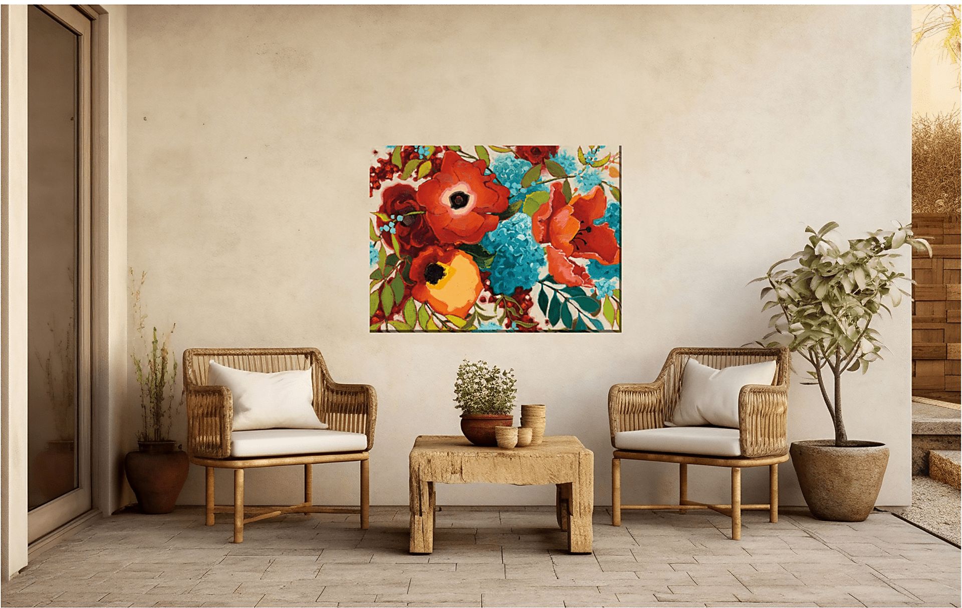 Bouquet Red Indoor/Outdoor Wall Art - Image 2
