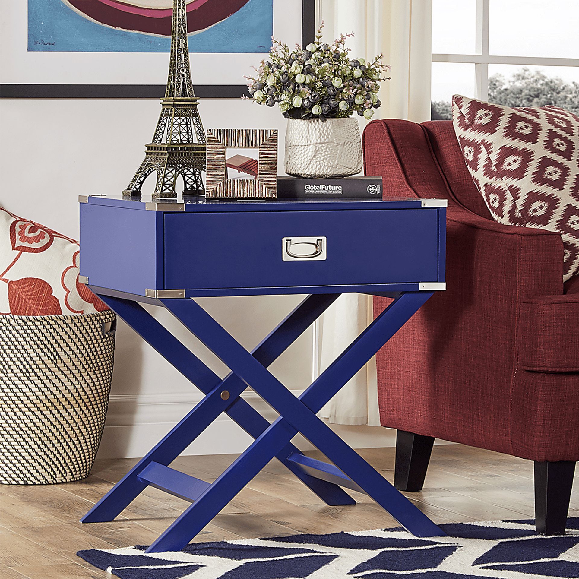 Bowen Navy Accent Table - Image 2