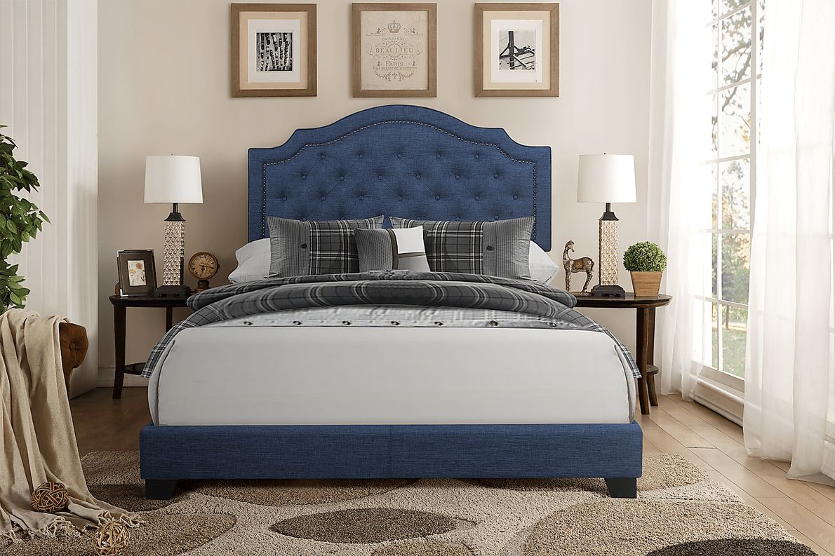 Bowerton Blue Full Upholstered Bed