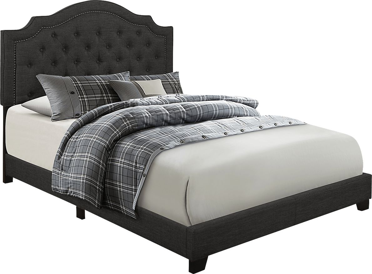 Bowerton Dark Gray Full Upholstered Bed Rooms To Go