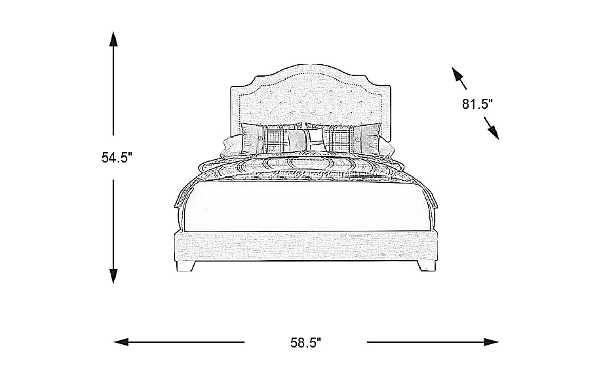 Bowerton Dark Gray Full Upholstered Bed