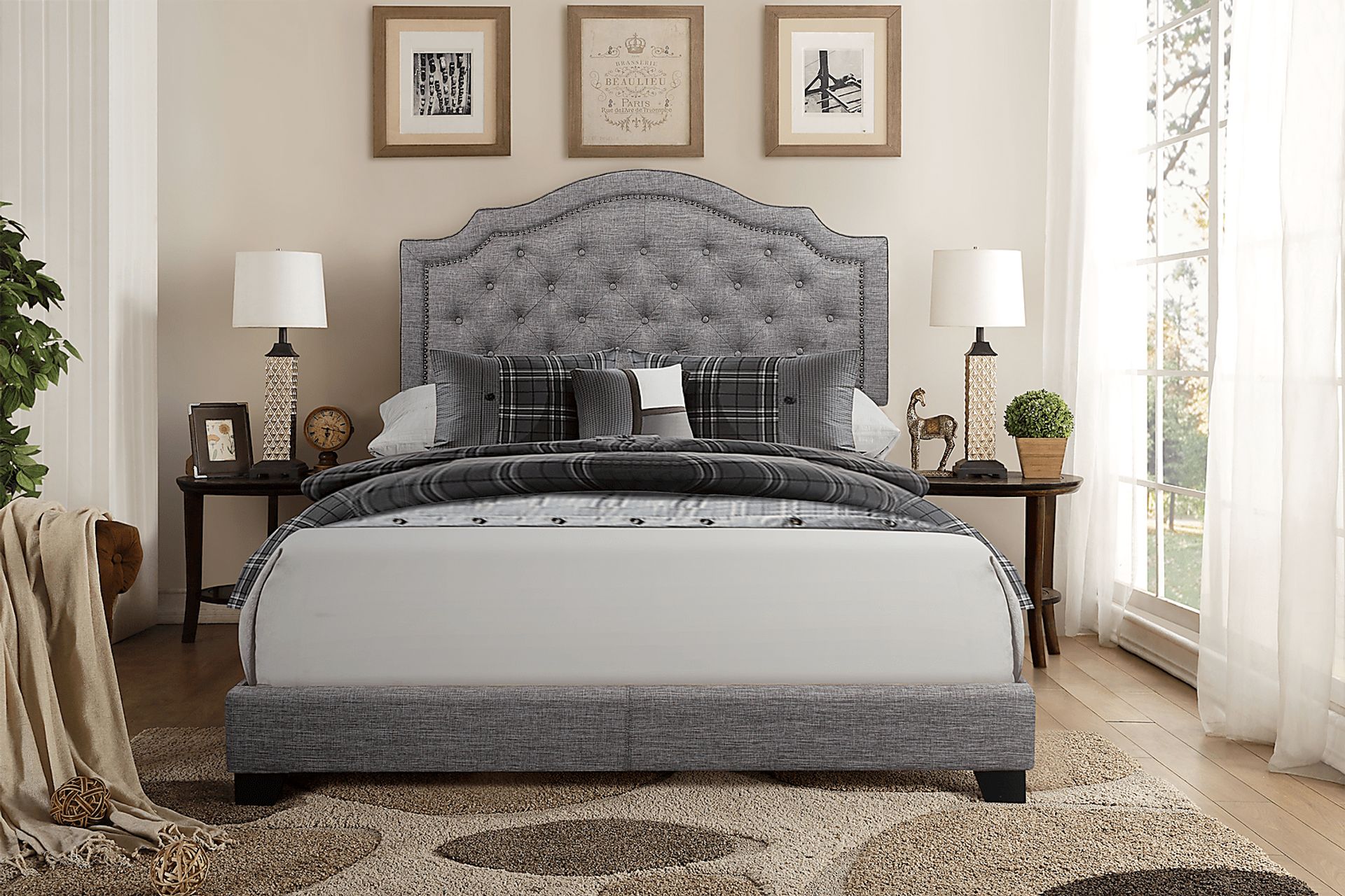 Bowerton Gray Full Upholstered Bed - Image 2