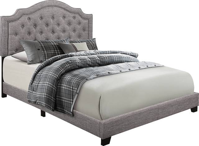 Bowerton Gray Queen Upholstered Bed - Thumbnail - Image 3