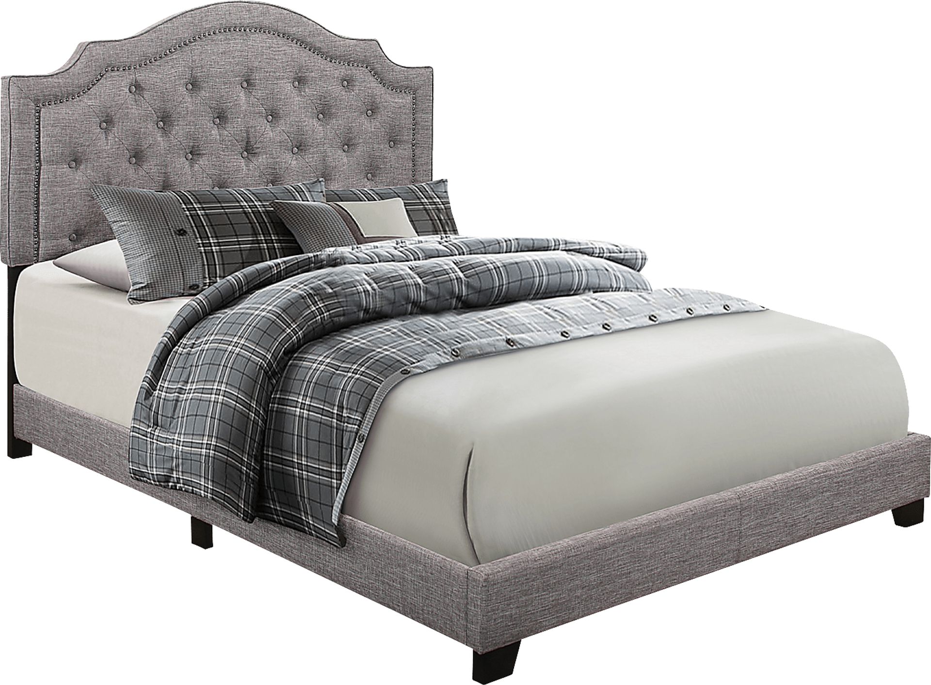 Bowerton Gray Queen Upholstered Bed - Image 3