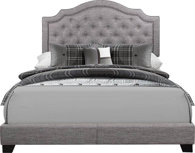 Bowerton Gray Queen Upholstered Bed - Thumbnail - Image 1