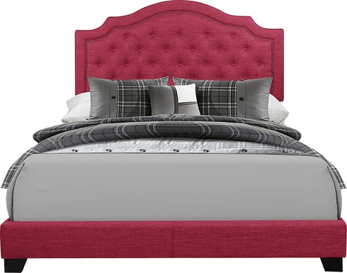 Bowerton Pink Queen Upholstered Bed