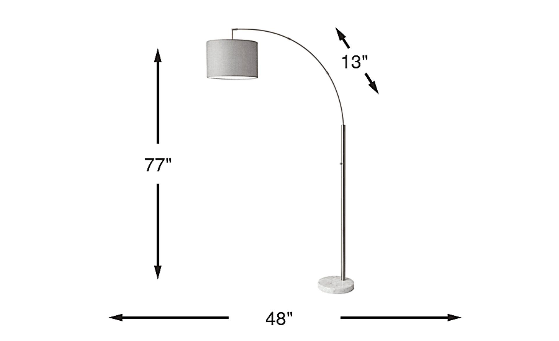 Dimension Image. Please refer to the Dimension Tab on this page for dimension details.