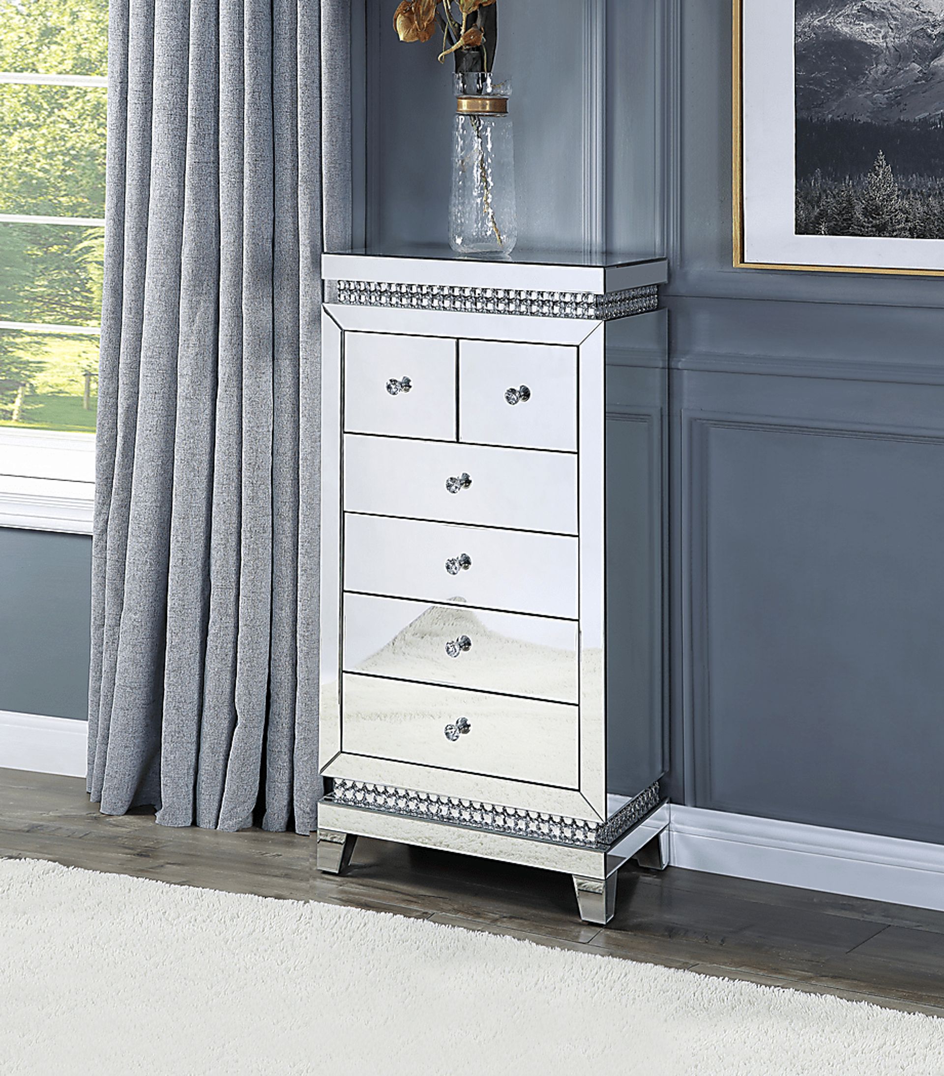Bowmont Silver Accent Cabinet - Image 2